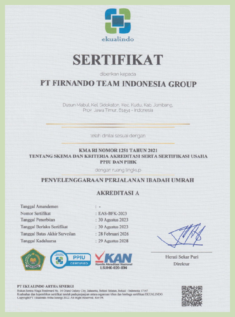 Sertifikat Akreditasi